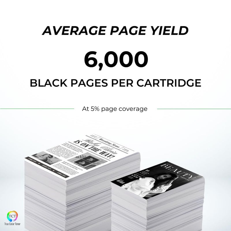 TCT TN315 Black Toner Cartridge 2 Pack - Compatible Replacement for Brother TN-315BK Black Works with Brother HL-4150CDN 4570CDW 4570CDWT MFC-9460CDN 9560CDW 9970CDW Printers (6,000 Pages) - Image 3